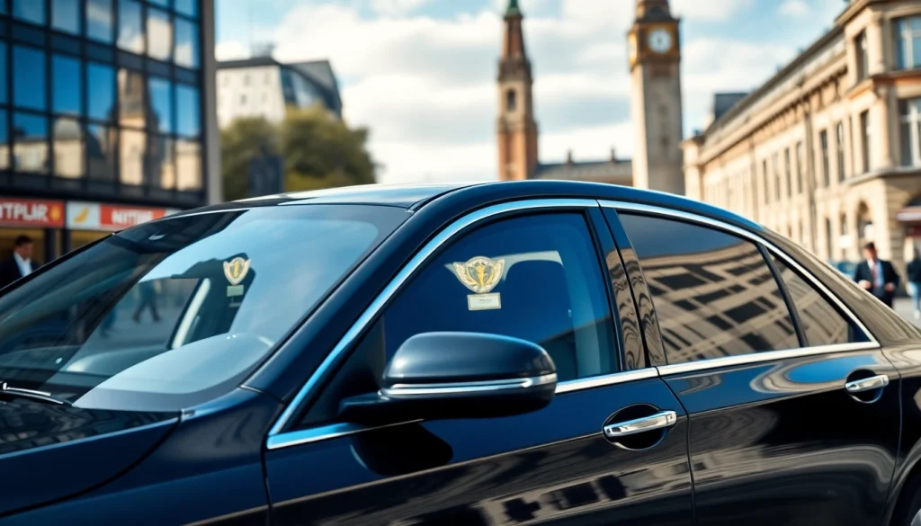 Experience Chauffeur Hire Nottingham with professional service and luxury sedan on city streets.