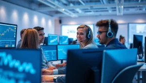 24/7 IT Support Tampa team providing technical assistance in a modern office setting.