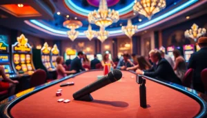 The MV88 microphone captures the vibrant atmosphere of an upscale casino gaming table.