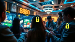 888new online gambling interface showcasing diverse gaming options with a professional and secure atmosphere.