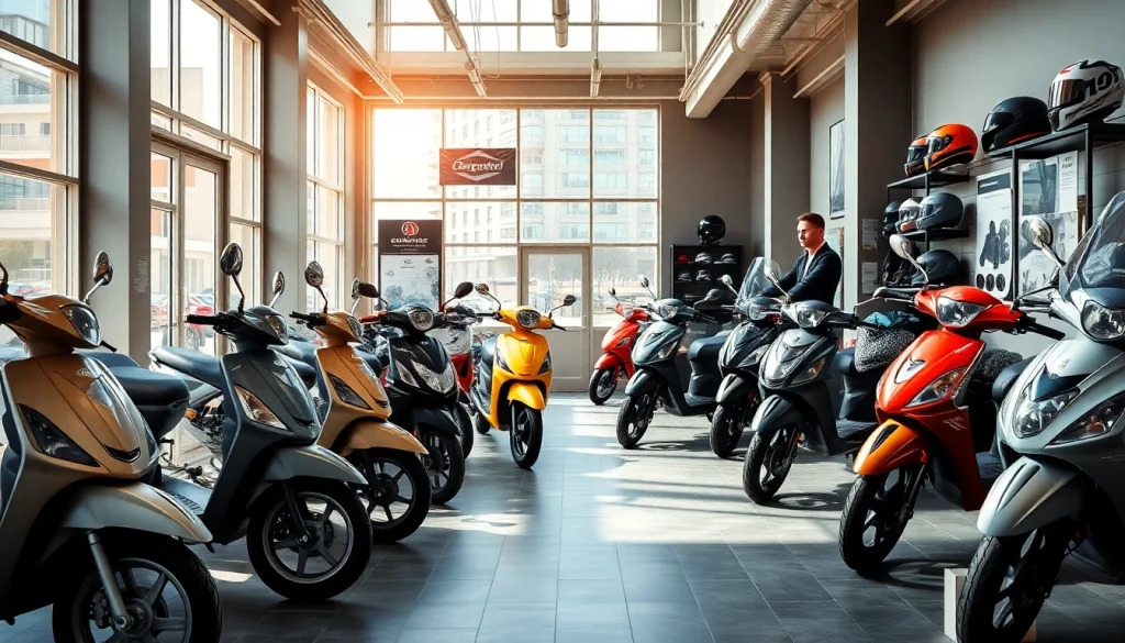 Roller 50ccm kaufen in einem einladenden Geschäft mit einer Vielzahl von Modellen.