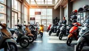 Roller 50ccm kaufen in einem einladenden Geschäft mit einer Vielzahl von Modellen.