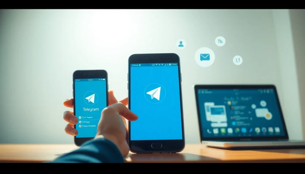 Effortlessly downloading 电报下载 on multiple devices, showcasing its usability and features.