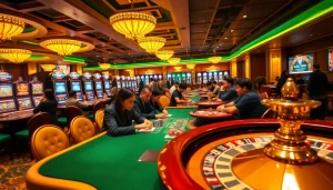 Engage with excitement at lc88.com as players thrive in a luxurious casino setting.