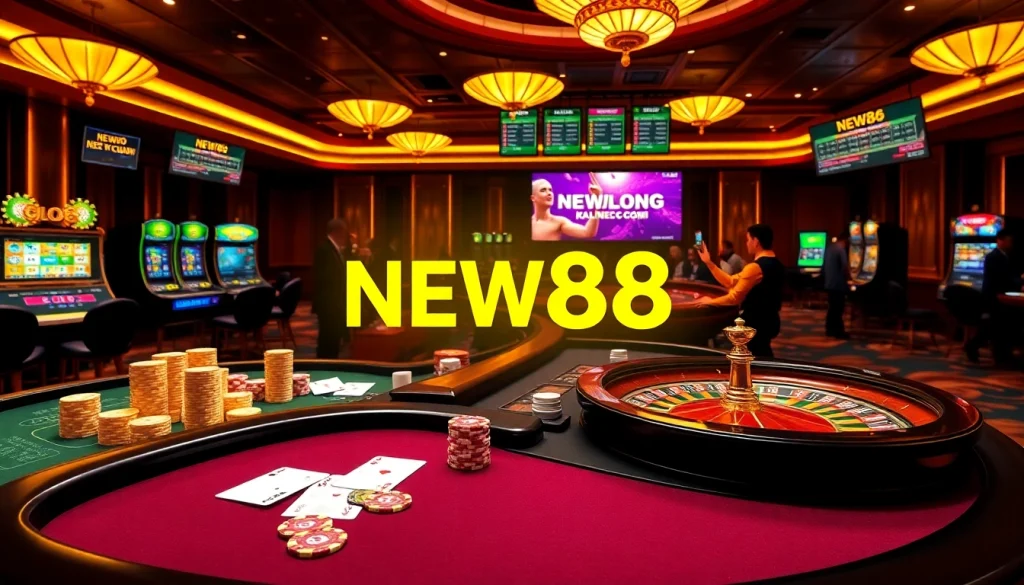 Experience the thrill of a luxurious casino with NEW88's captivating gaming interface.