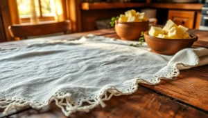 Kaasdoek met een rustieke uitstraling, perfect voor het maken van kaas.