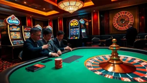 Engaging players at a Fly 88 casino table, experiencing thrilling gameplay and luxury.