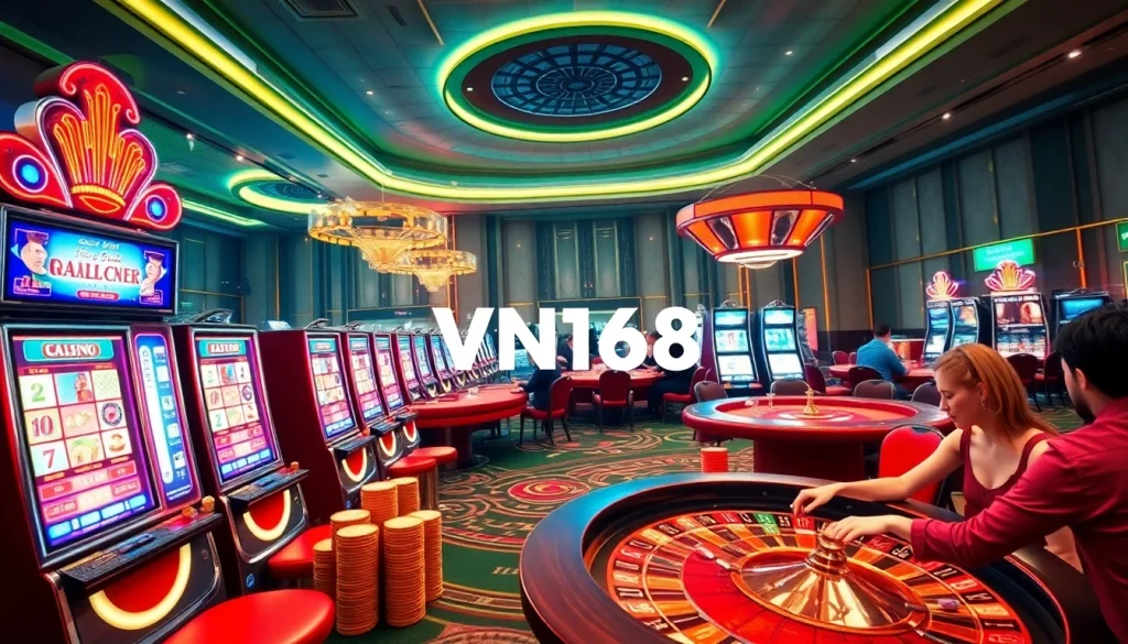 Engage with the thrilling atmosphere of VN168 casino featuring exciting games and vibrant action.