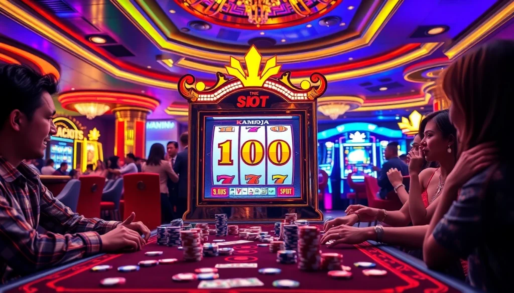 Experience thrilling gameplay with the slot kamboja bet 100 as players engage in exciting winning moments.
