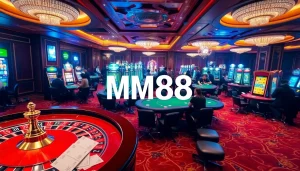 Players enjoying gaming action at MM88 Casino with vibrant tables and excited atmosphere.