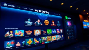 Mengakses platform walettoto dengan antarmuka menarik dan permainan yang menonjol.