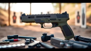 Assemble the polymer 80 pf940c with ergonomic features at an outdoor shooting range.