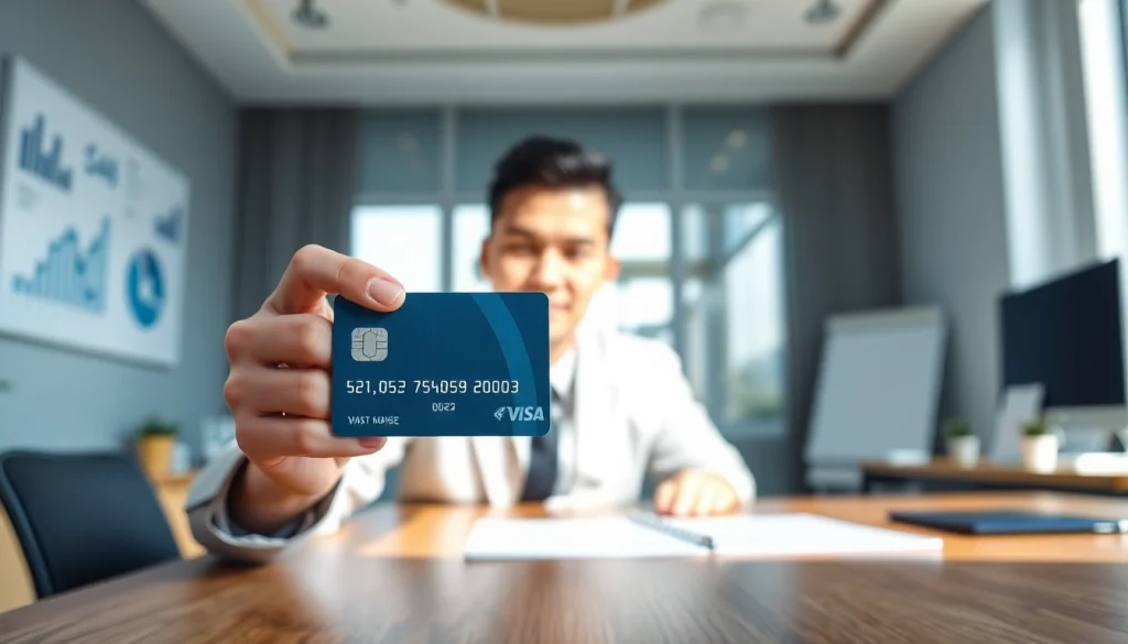 신용카드 현금화 방법을 제안하는 금융 전문가의 모습