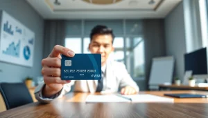 신용카드 현금화 방법을 제안하는 금융 전문가의 모습