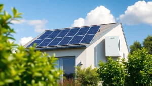 5kw hybrid solar system showcasing solar panels and inverter on an eco-friendly home