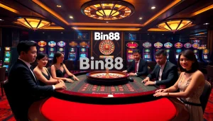 Experience the thrill of Baccarat at Bin88 casino's luxurious tables.
