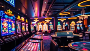 Engaging view of 222O's vibrant online casino interface with dynamic slot machines and live dealers.