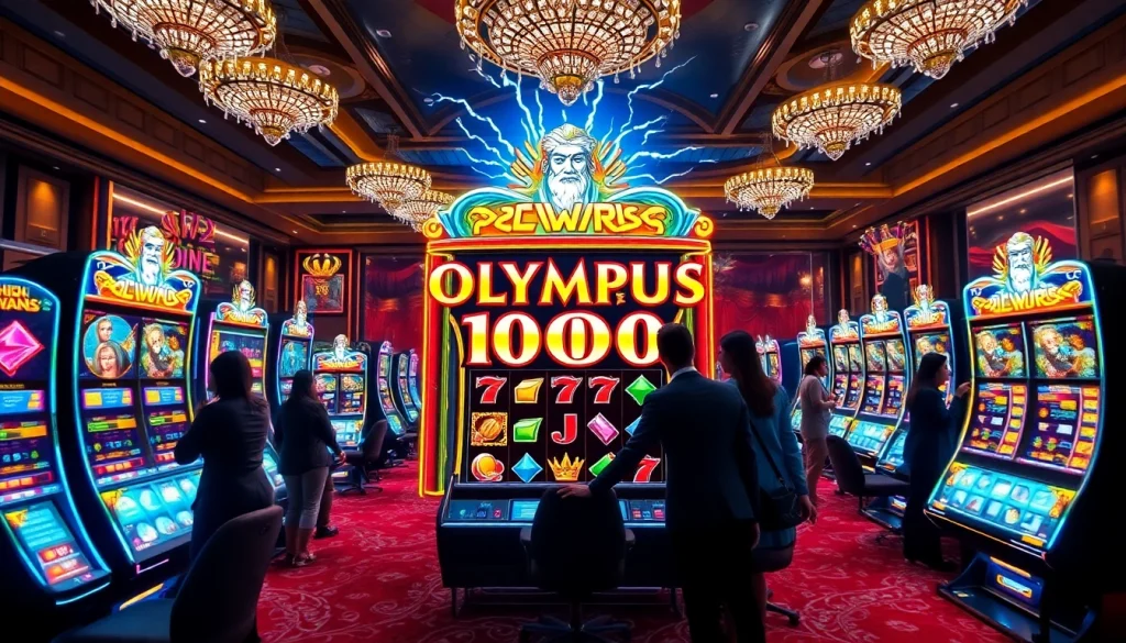 Experience the excitement of olympus 1000 with vibrant slot machines and enthusiastic players.