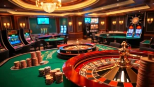 Engaging gamblers with the hidden wiki onion links showcased in a luxurious casino setting.