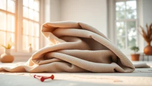 Bekijk hydrofiele stof met unieke patronen in een lichte studio-omgeving.