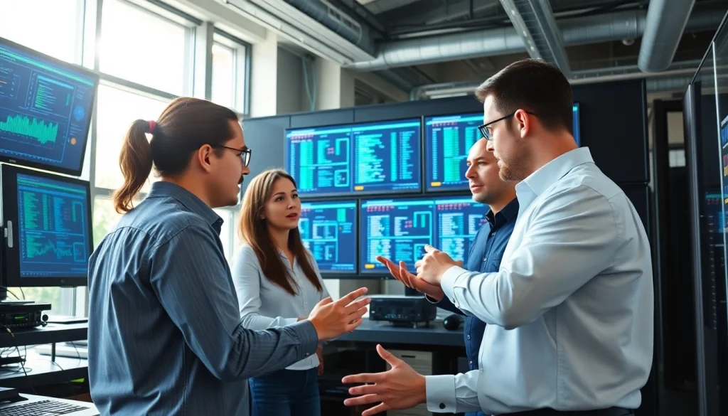 Engaged IT Managed Service Provider Tampa FL team collaborating in a modern office environment.