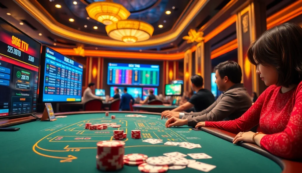 Experience thrilling online gambling with lương sơn tv featuring vibrant poker tables and immersive gaming.