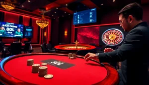 Engaging scene with BDJL featuring poker action and luxurious casino elements.