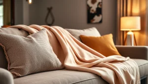 Verken de luxe uitstraling van imitatie bont stof op een stijlvolle bank, perfect voor elke woonkamer.