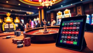 Experience thrilling gaming with a roulette table and poker chips at https://vaoluoitv.it.com casino scene.