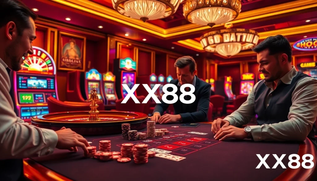 Engage in thrilling poker at XX88 with luxurious casino features and vibrant slot games.