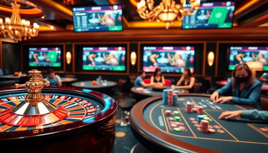 Engage with exciting betting at https://vaoluoitv.it.com in a vibrant casino atmosphere featuring roulette and poker.