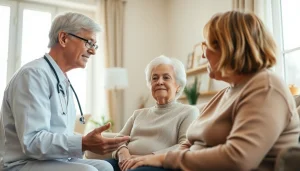 Austin senior home care service providing warm assistance and companionship in a cozy living room.