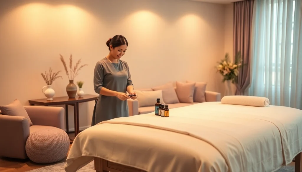 Experience relaxation with a professional 출장마사지 session in a serene home setting.