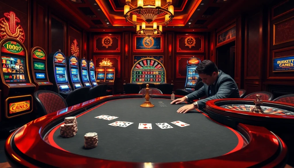 Experience the thrill of winning with Luckywin at a high-stakes poker table in a luxurious casino setting.