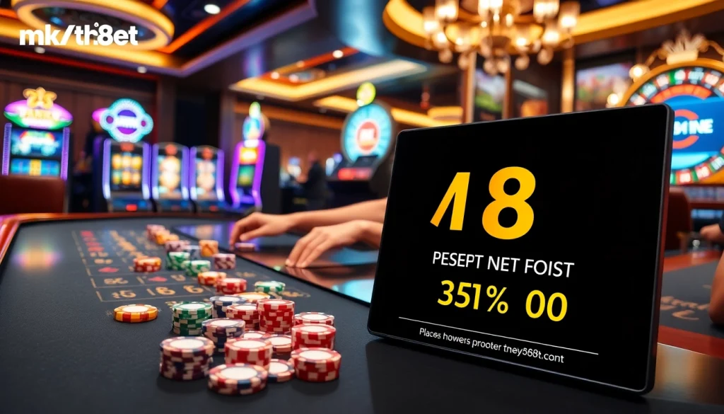 Engaging scene of gambling at a table showcasing mk8th.net promotions with vibrant casino elements.