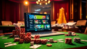 Lương Sơn TV showcases an exciting online gambling experience featuring casino tables, poker chips, and live football matches.