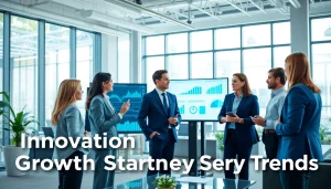 Explore growth strategy trends with professionals collaborating in a modern office.
