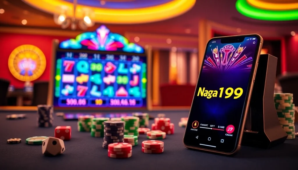 Experience the thrill of winning and Download APK Naga169 in a vibrant casino setting full of exciting games.