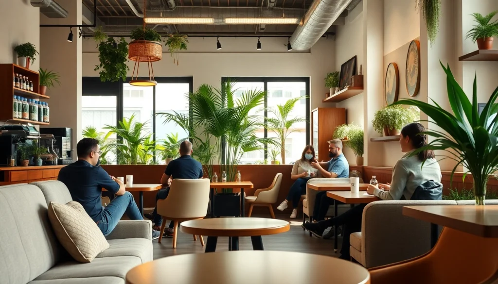 Cafe en Cannabis Coffee Shop lloret de mar con un ambiente acogedor y moderno.