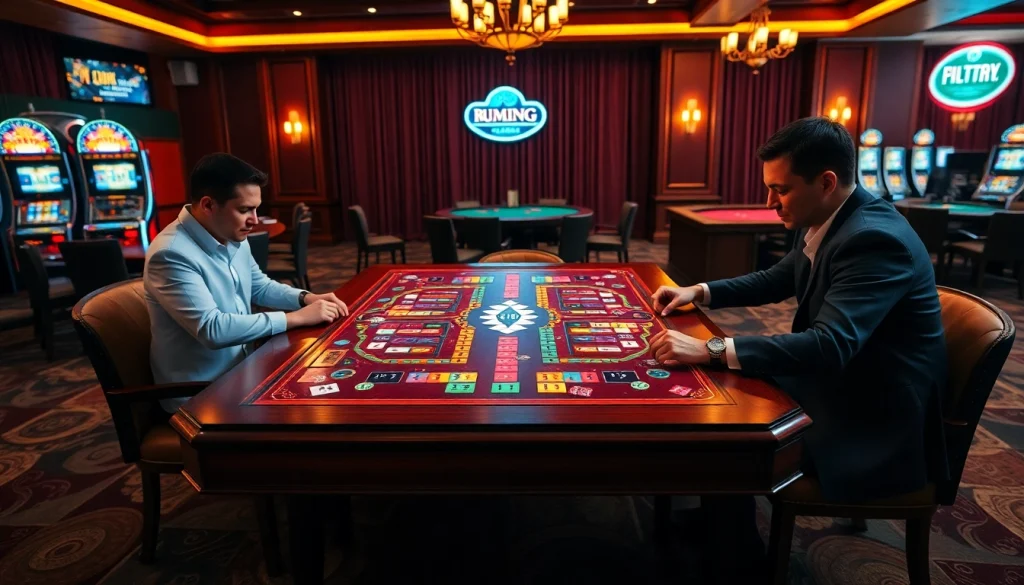 Experience the thrill of רמיקוב אונליין with a vibrant casino atmosphere featuring strategic gameplay.