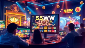 Experience the excitement of 55WW, a modern online casino platform showcasing vibrant games and engaging promotions.