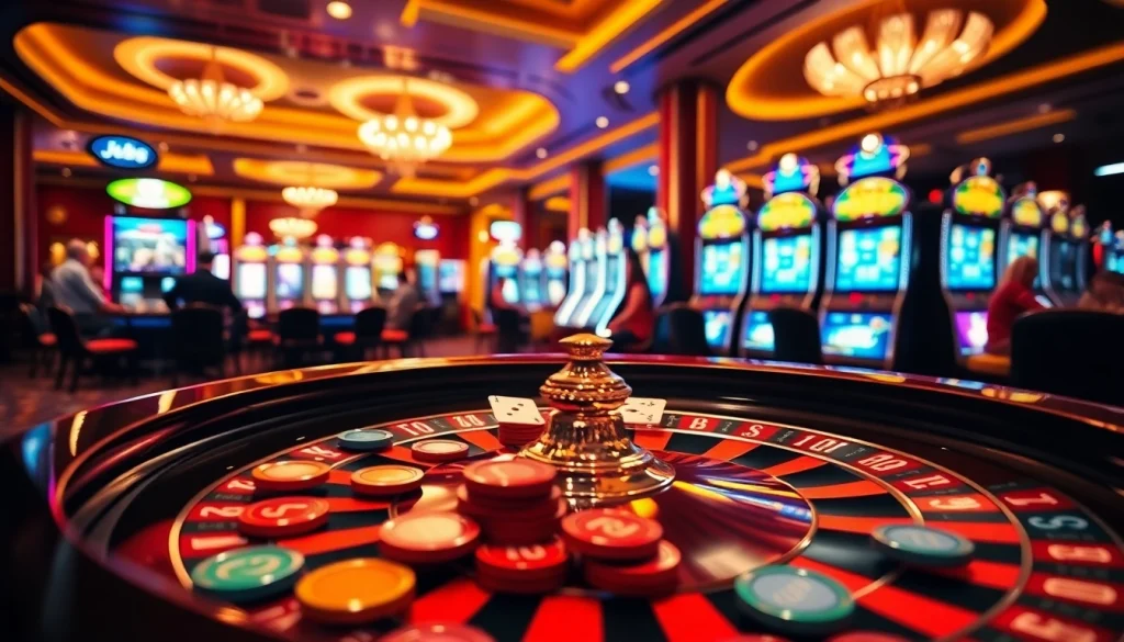 Experience the thrill of high-stakes gambling with J88 gaming action at a luxurious casino.