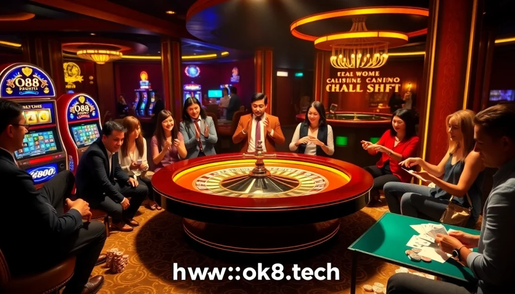 Experience the thrill of casino gaming at https://ok88.tech/ with elegant roulette tables and vibrant slots.