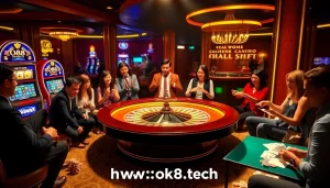 Experience the thrill of casino gaming at https://ok88.tech/ with elegant roulette tables and vibrant slots.