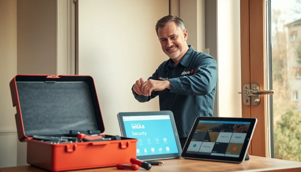 Schlüsseldienst Speyer: Schlosser bei der Arbeit an einem Haustürschloss, der fachgerechten Service demonstriert.