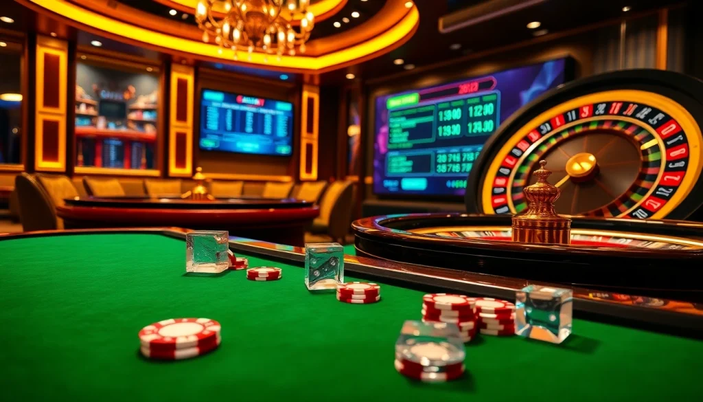 Experience thrilling gaming action at Casino VMAX 2026 with vibrant tables and live roulette.