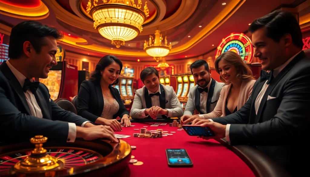 Gamblers enjoy a thrilling experience at SODO Casino with poker and roulette.