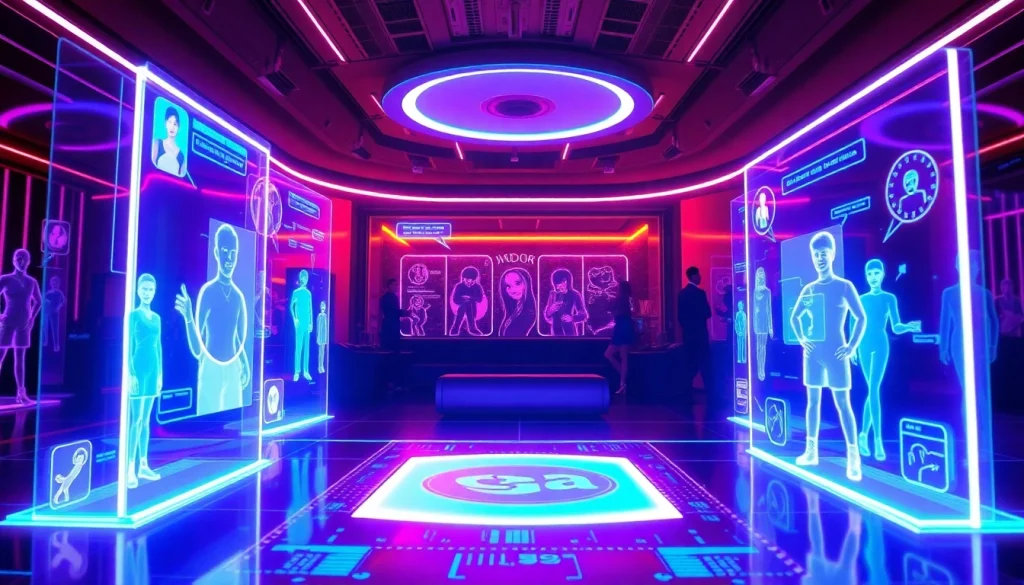 Immersive NSFW AI interaction showcasing futuristic digital avatars.