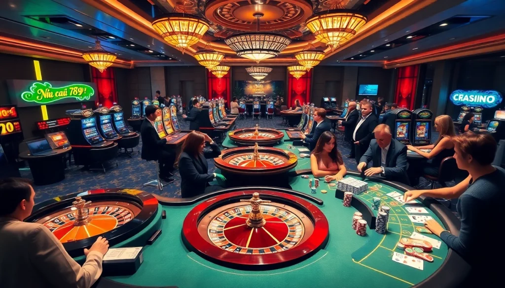 Engage in thrilling games at Nhà Cái 789P with vibrant casino atmosphere.