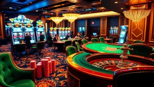 Join the excitement at https://co88.vin/ with vibrant casino tables, poker chips, and roulette wheels.